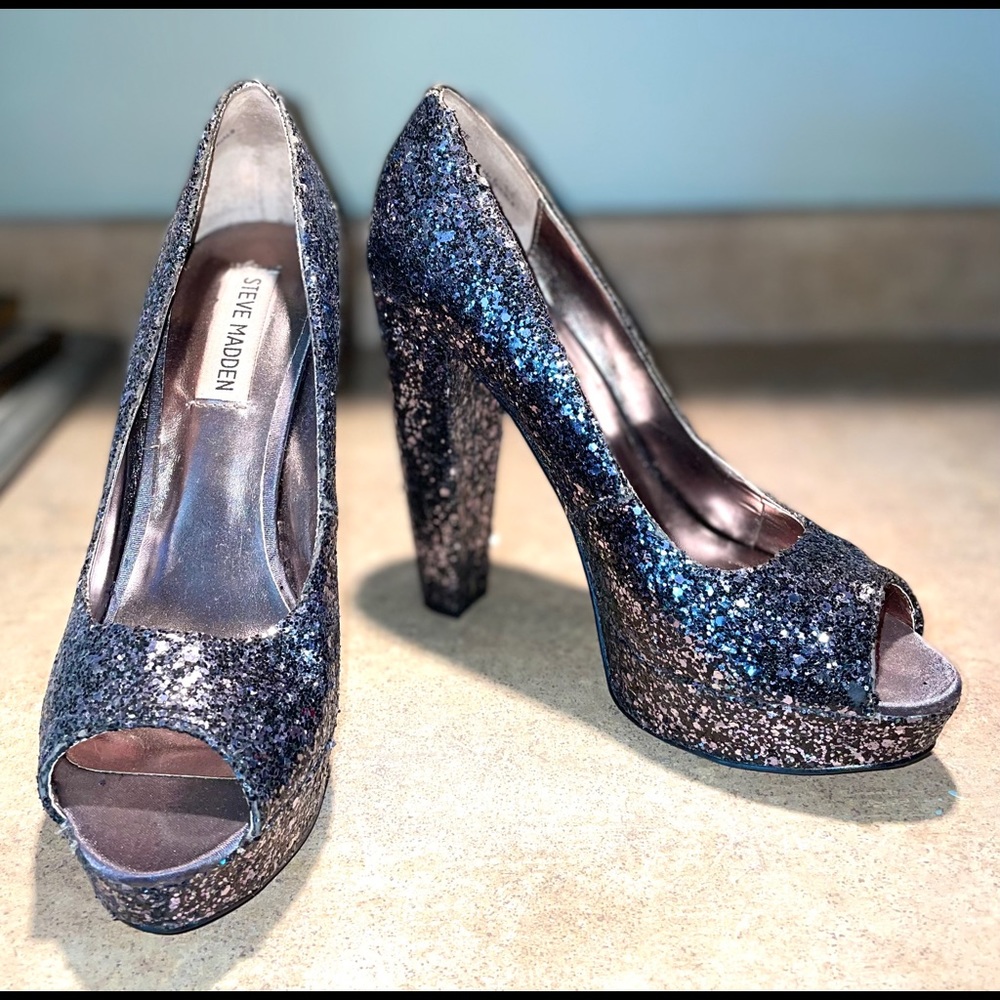 Steve Madden Sparkle Platform Heels
